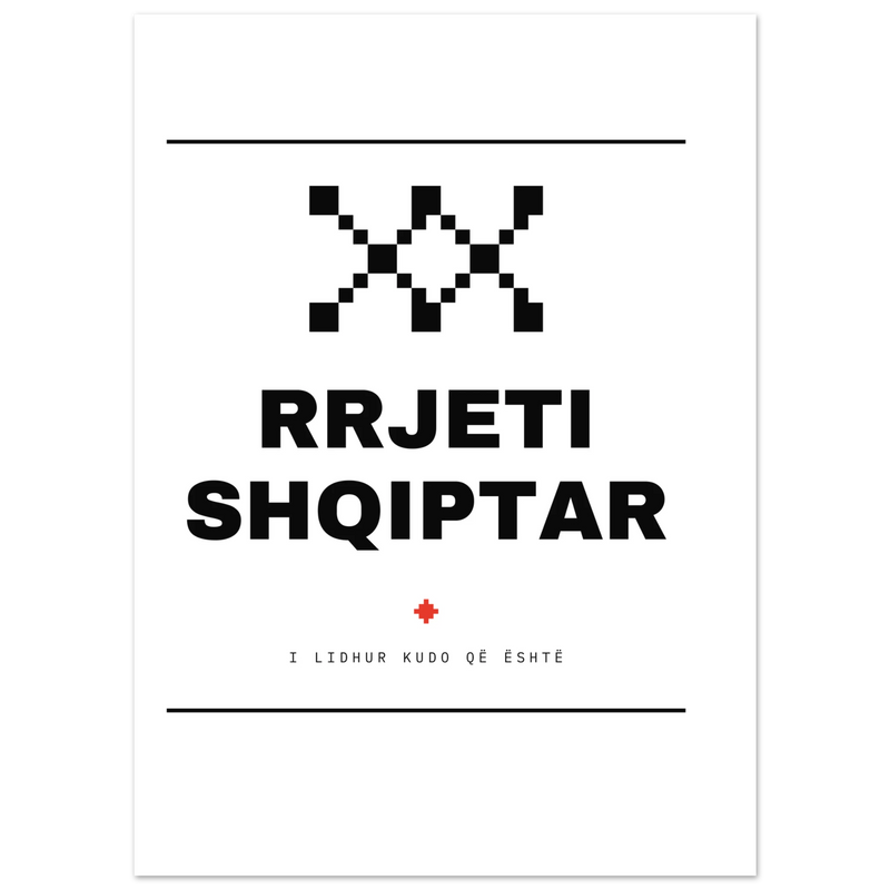 Rrjeti Shqiptar — poster tipografik, Muzeu Dixhital Shqiptar