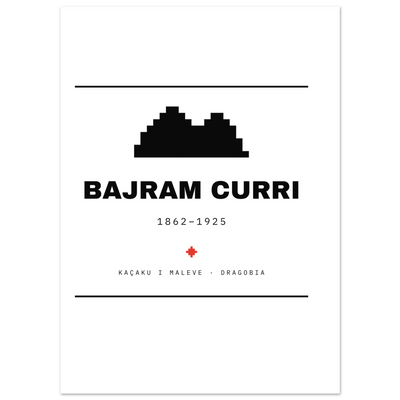 Bajram Curri — poster tipografik, Muzeu Dixhital Shqiptar