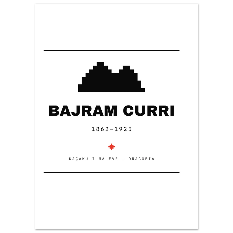 Bajram Curri — poster tipografik, Muzeu Dixhital Shqiptar