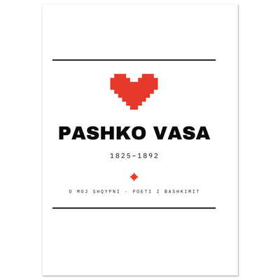 Pashko Vasa — poster tipografik, Muzeu Dixhital Shqiptar