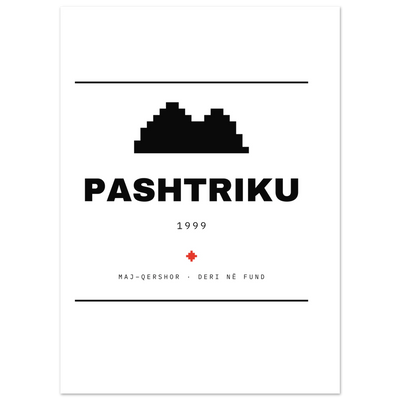 Pashtriku 1999 — poster tipografik, Muzeu Dixhital Shqiptar