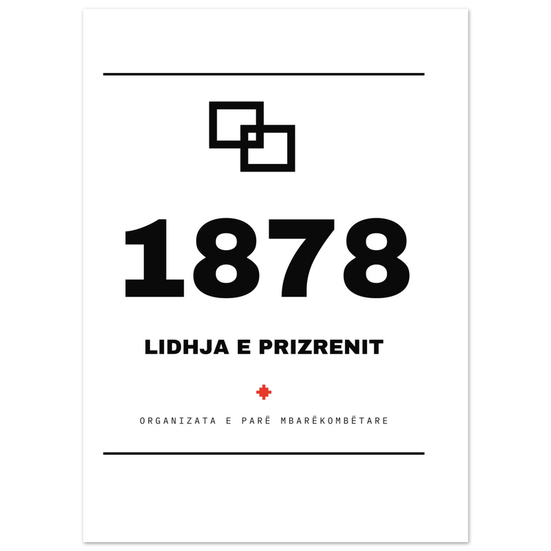 Lidhja e Prizrenit 1878 — poster tipografik, Muzeu Dixhital Shqiptar