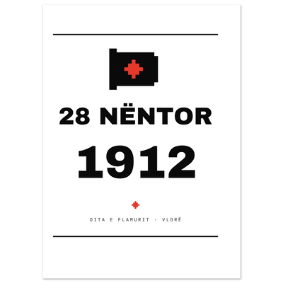 28 Nëntori 1912 — poster tipografik, Muzeu Dixhital Shqiptar