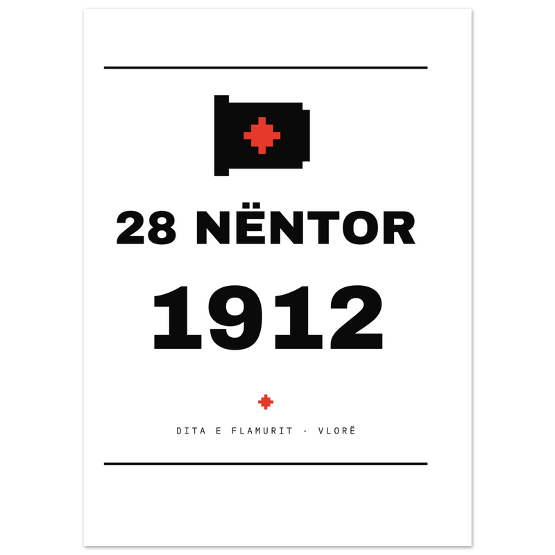 28 Nëntori 1912 — poster tipografik, Muzeu Dixhital Shqiptar