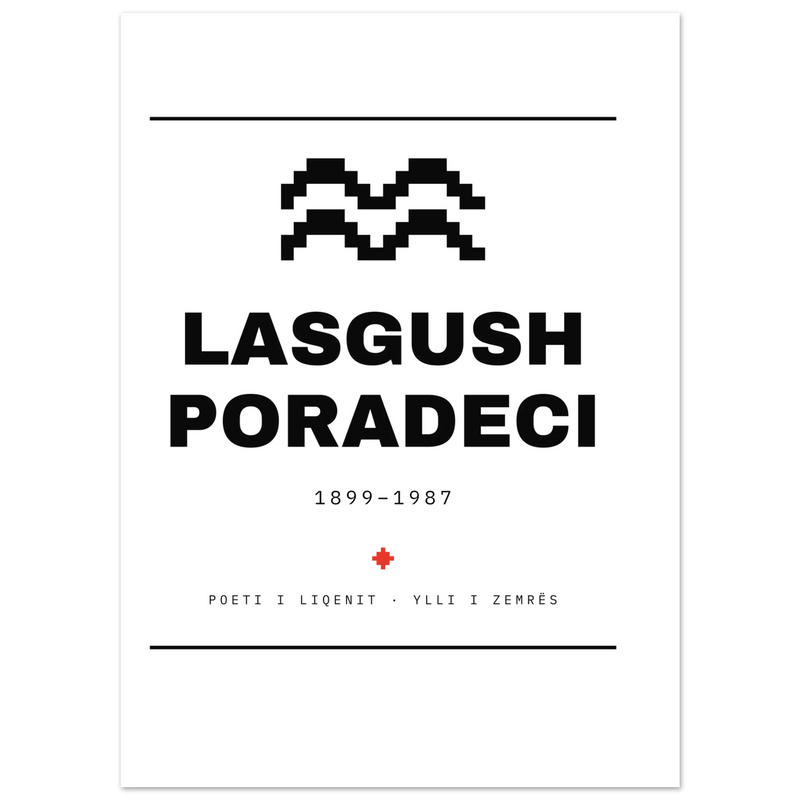 Lasgush Poradeci — poster tipografik, Muzeu Dixhital Shqiptar