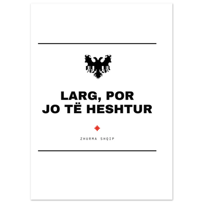 Larg, por jo të heshtur — poster tipografik, Muzeu Dixhital Shqiptar