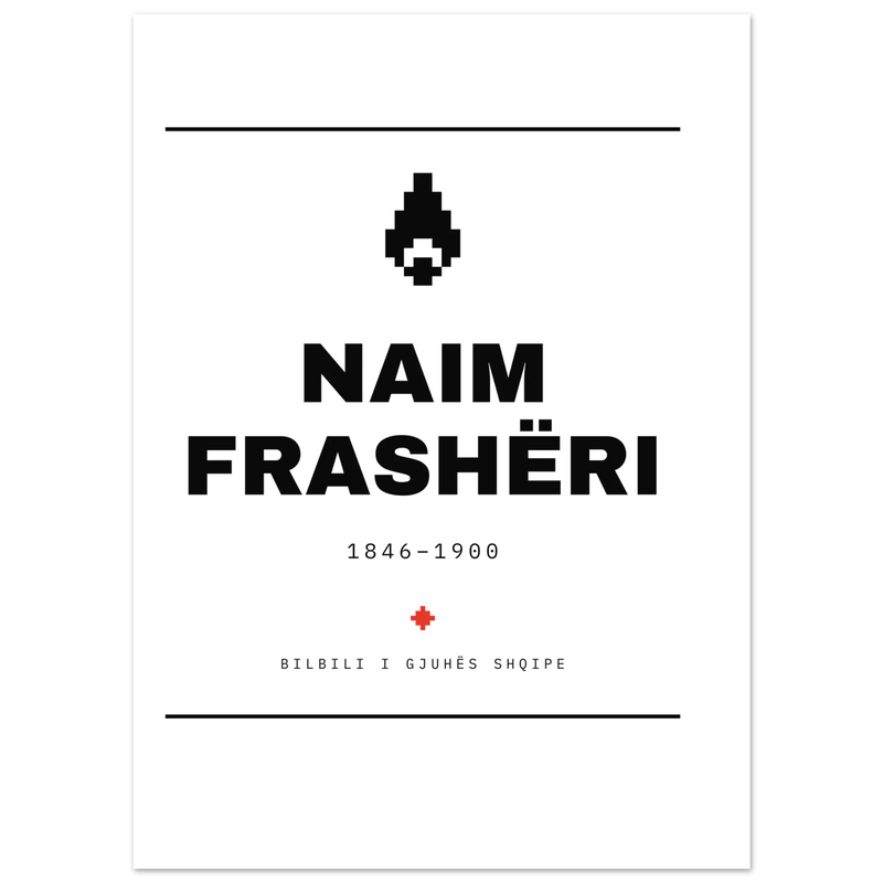Naim Frashëri — poster tipografik, Muzeu Dixhital Shqiptar