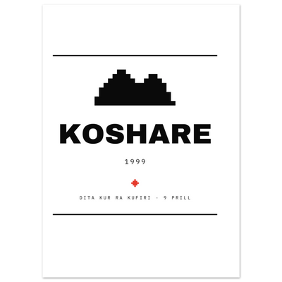 Koshare 1999 — poster tipografik, Muzeu Dixhital Shqiptar