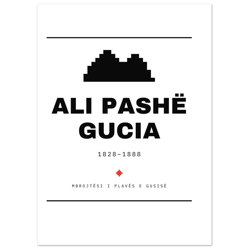Ali Pashë Gucia — poster tipografik, Muzeu Dixhital Shqiptar