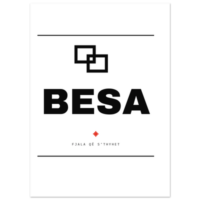 Besa — poster tipografik, Muzeu Dixhital Shqiptar