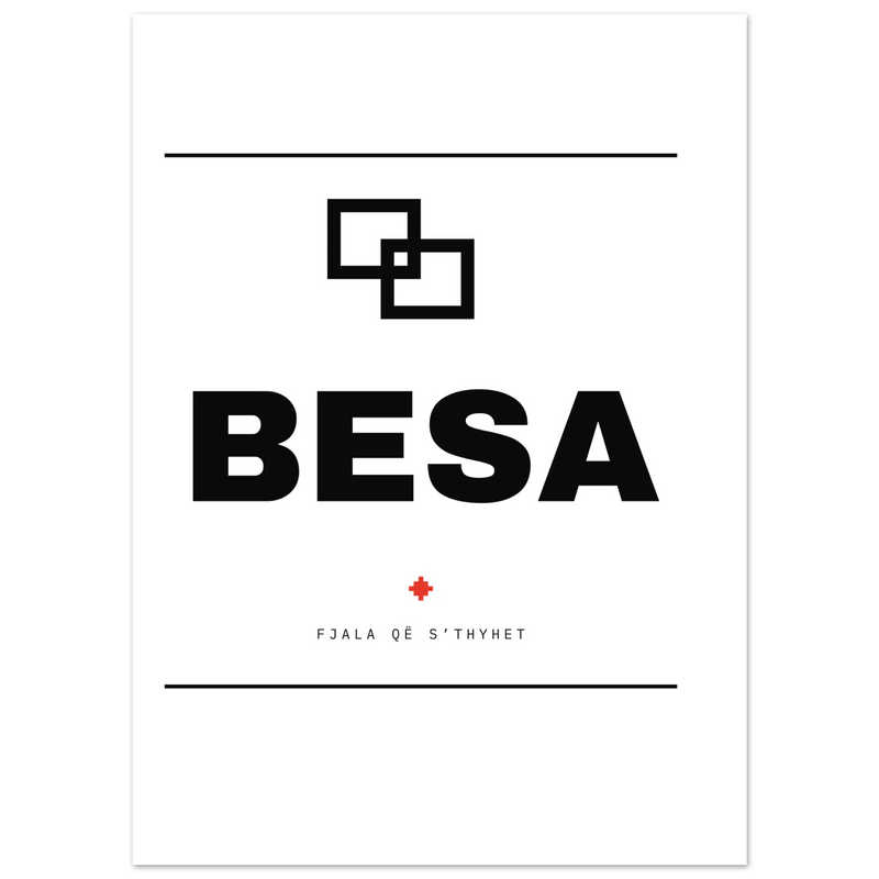 Besa — poster tipografik, Muzeu Dixhital Shqiptar
