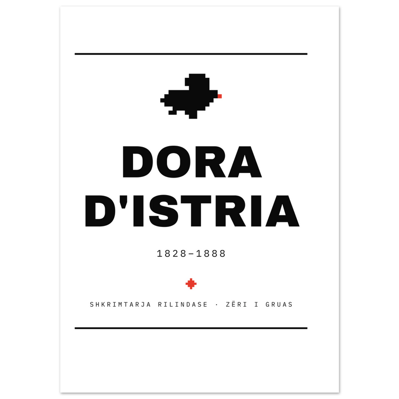 Dora d'Istria — poster tipografik, Muzeu Dixhital Shqiptar