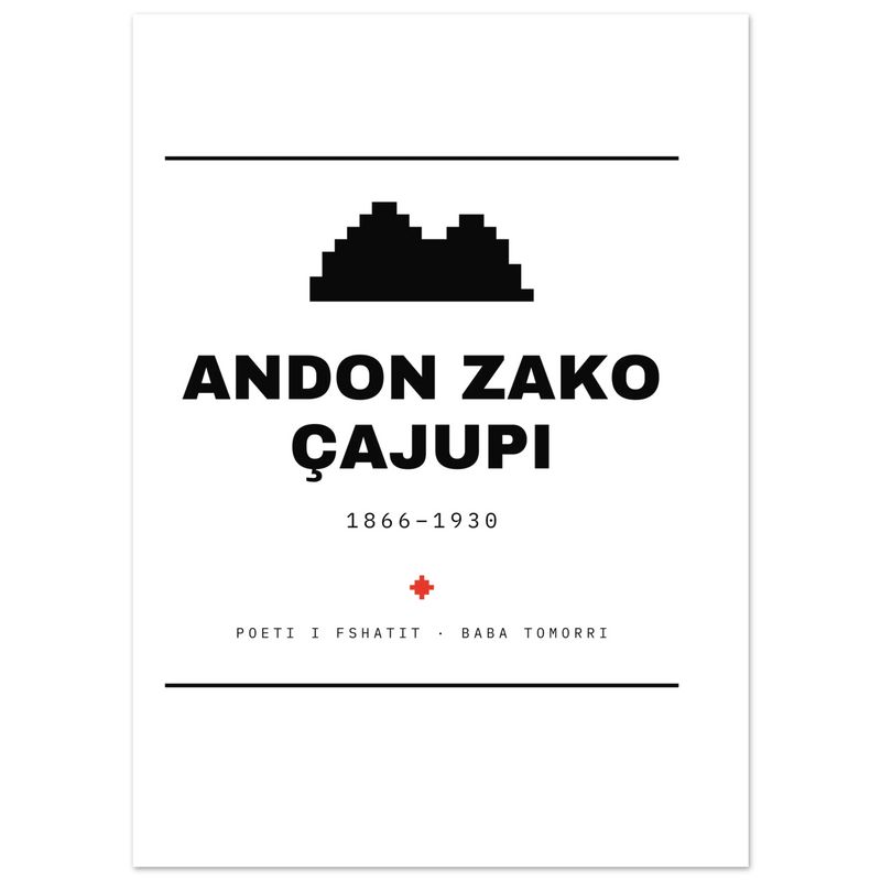 Andon Zako Çajupi — poster tipografik, Muzeu Dixhital Shqiptar