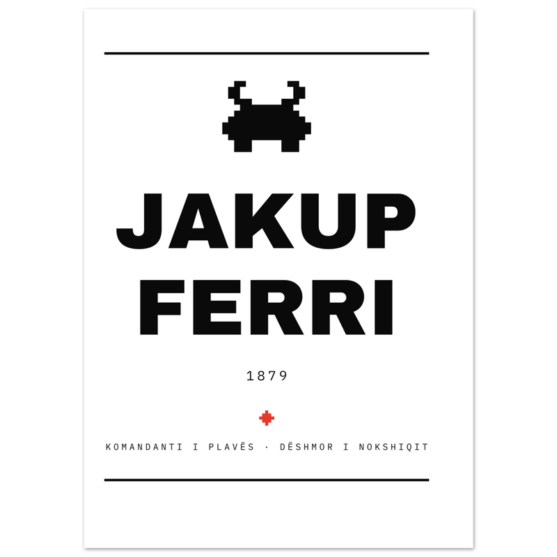 Jakup Ferri — poster tipografik, Muzeu Dixhital Shqiptar