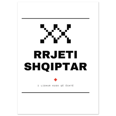 Rrjeti Shqiptar — poster tipografik, Muzeu Dixhital Shqiptar