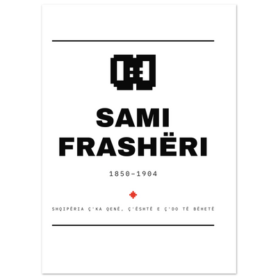 Sami Frashëri — poster tipografik, Muzeu Dixhital Shqiptar