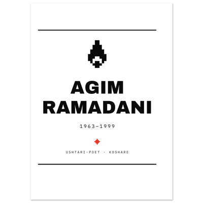 Agim Ramadani — poster tipografik, Muzeu Dixhital Shqiptar