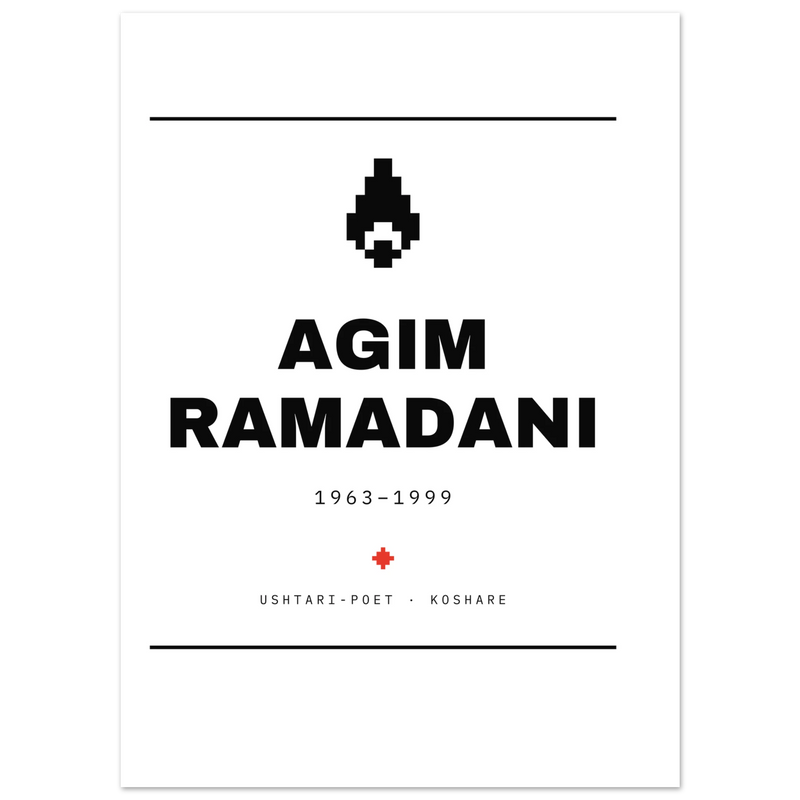 Agim Ramadani — poster tipografik, Muzeu Dixhital Shqiptar