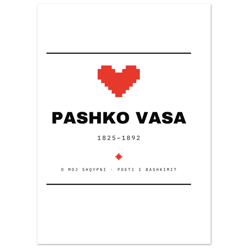 Pashko Vasa — poster tipografik, Muzeu Dixhital Shqiptar