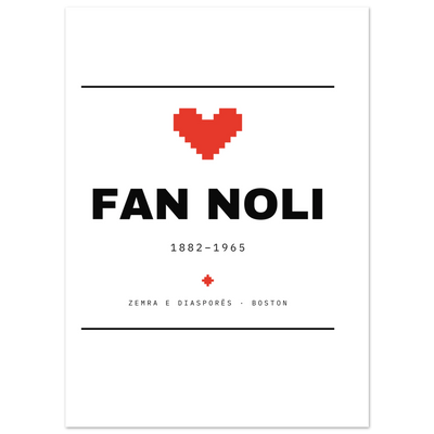 Fan Noli — poster tipografik, Muzeu Dixhital Shqiptar