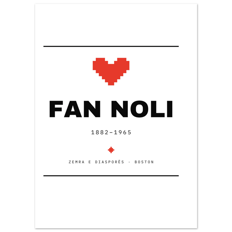 Fan Noli — poster tipografik, Muzeu Dixhital Shqiptar