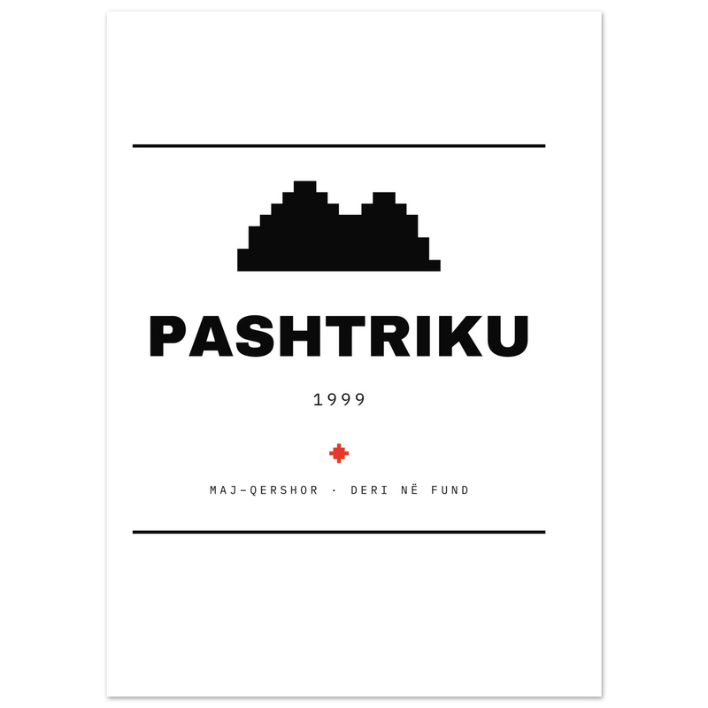 Pashtriku 1999 — poster tipografik, Muzeu Dixhital Shqiptar