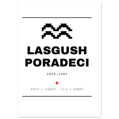 Lasgush Poradeci — poster tipografik, Muzeu Dixhital Shqiptar