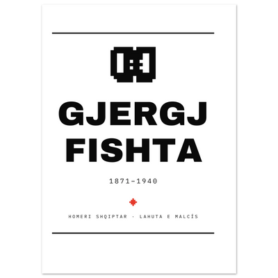 Gjergj Fishta — poster tipografik, Muzeu Dixhital Shqiptar