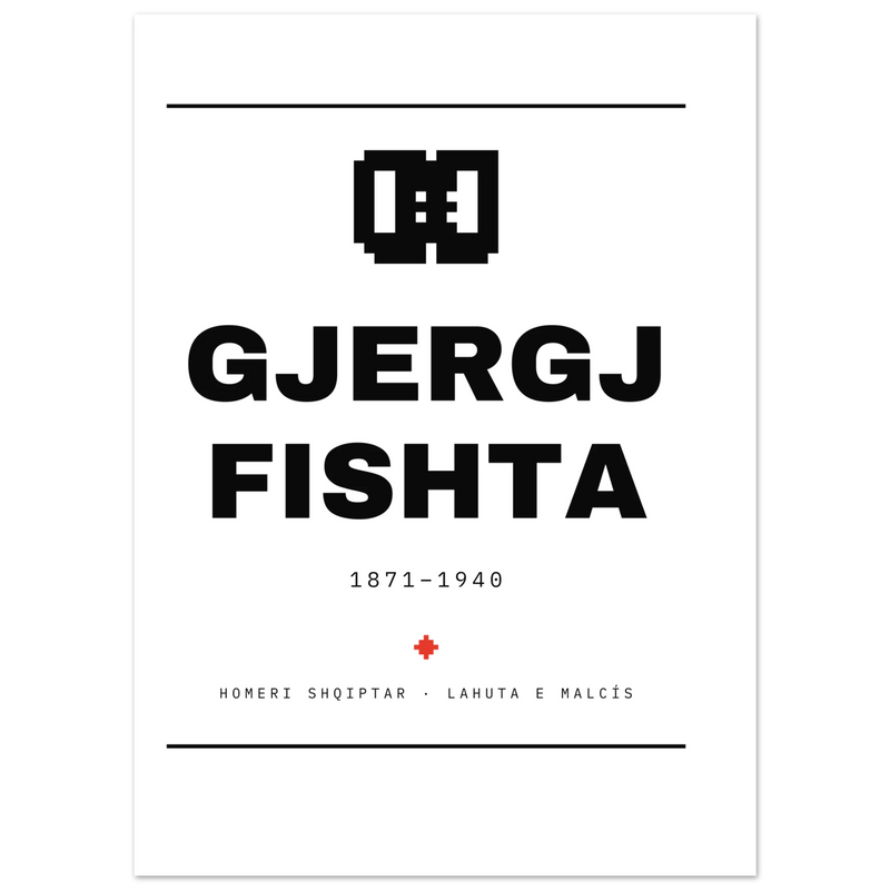 Gjergj Fishta — poster tipografik, Muzeu Dixhital Shqiptar
