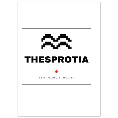 Thesprotia — poster tipografik, Muzeu Dixhital Shqiptar