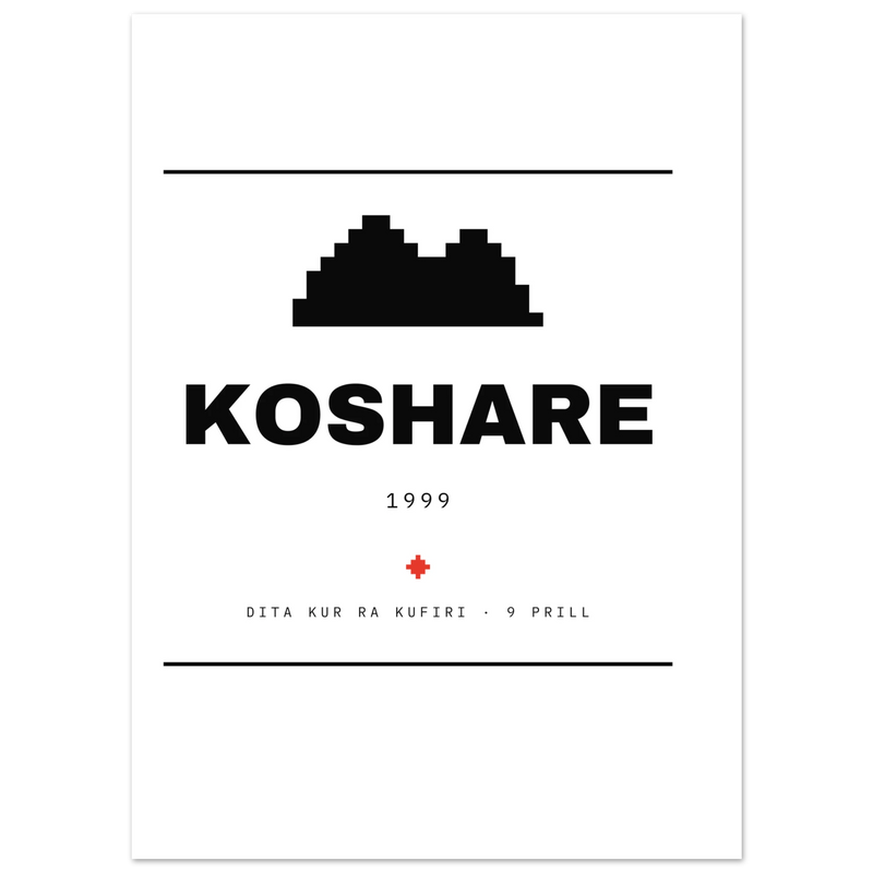 Koshare 1999 — poster tipografik, Muzeu Dixhital Shqiptar