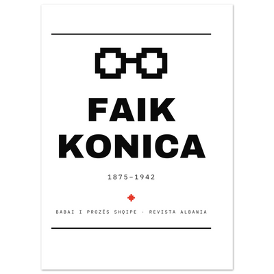 Faik Konica — poster tipografik, Muzeu Dixhital Shqiptar
