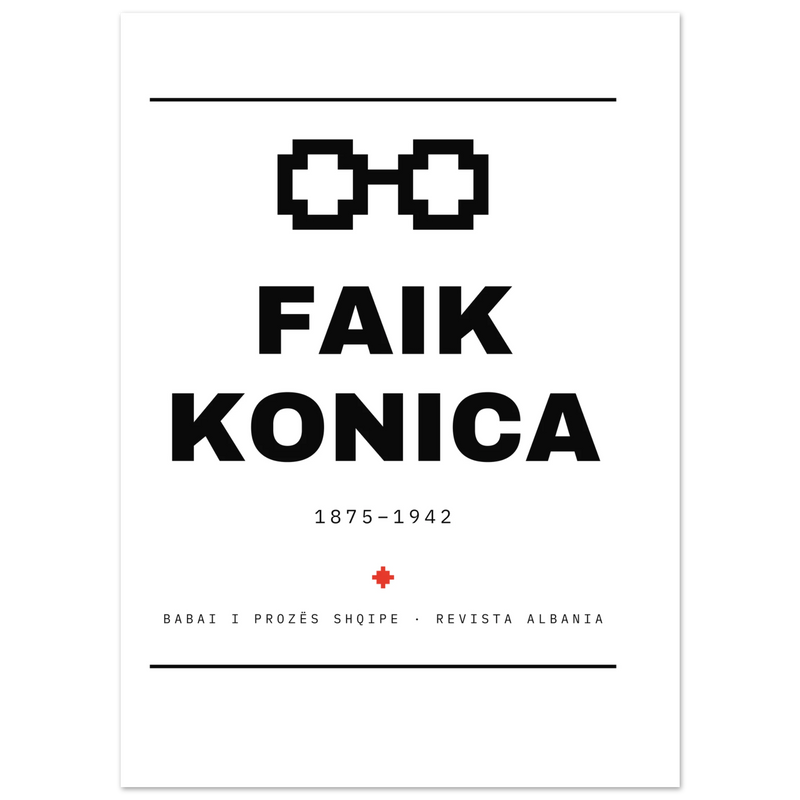 Faik Konica — poster tipografik, Muzeu Dixhital Shqiptar