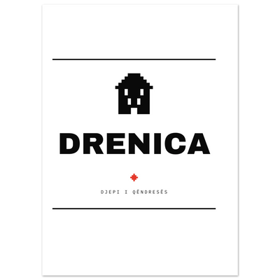 Drenica — poster tipografik, Muzeu Dixhital Shqiptar