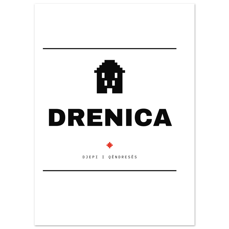 Drenica — poster tipografik, Muzeu Dixhital Shqiptar