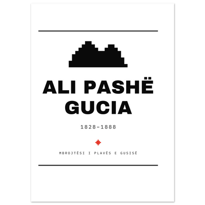 Ali Pashë Gucia — poster tipografik, Muzeu Dixhital Shqiptar