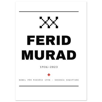 Ferid Murad — poster tipografik, Muzeu Dixhital Shqiptar