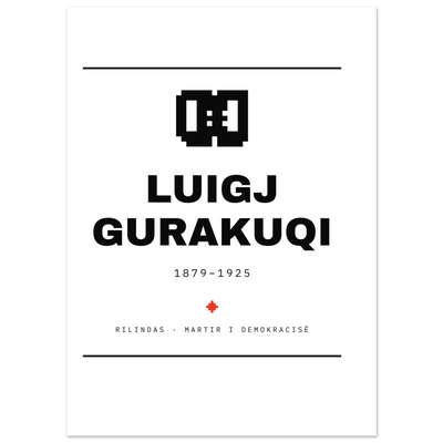 Luigj Gurakuqi — poster tipografik, Muzeu Dixhital Shqiptar