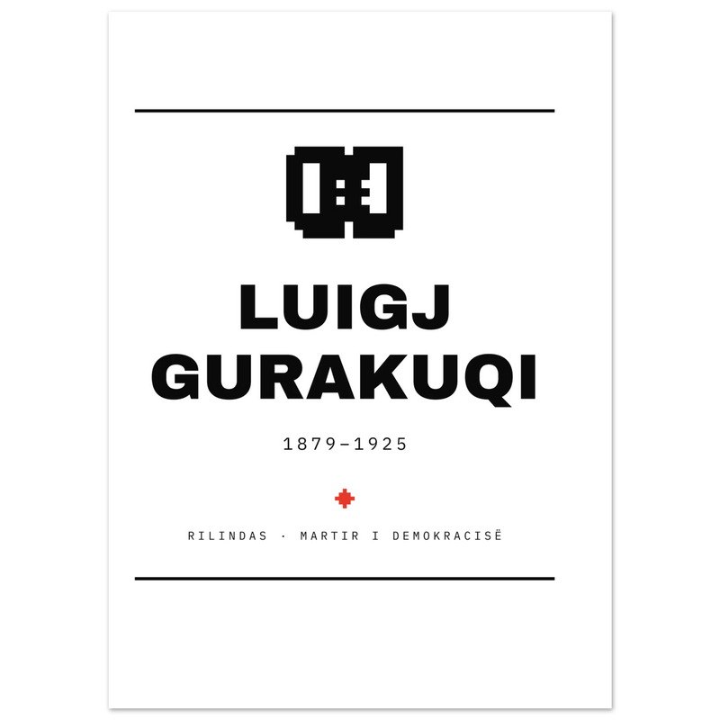 Luigj Gurakuqi — poster tipografik, Muzeu Dixhital Shqiptar