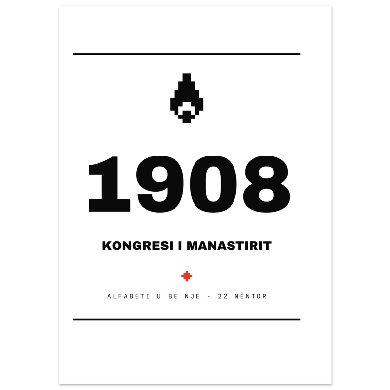 Kongresi i Manastirit — poster tipografik, Muzeu Dixhital Shqiptar