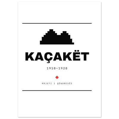 Lëvizja Kaçake — poster tipografik, Muzeu Dixhital Shqiptar
